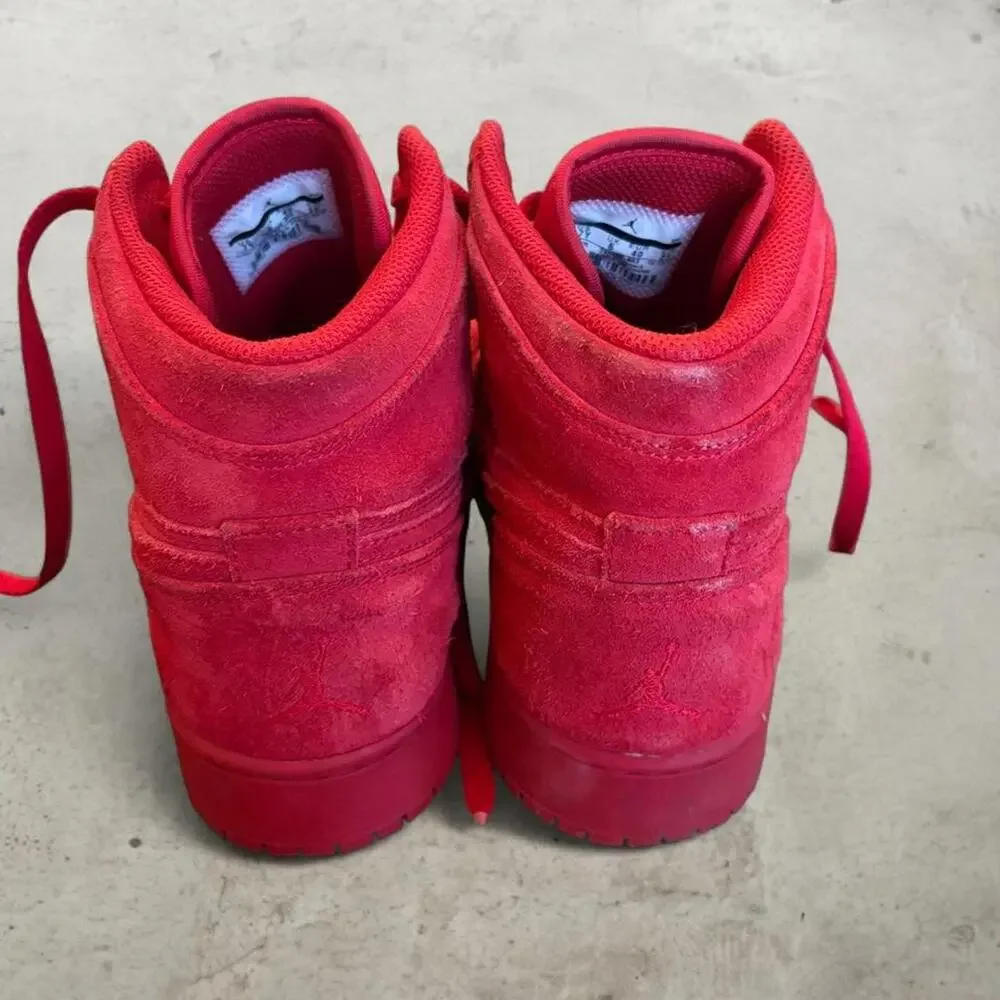 Air Jordan 1 Retro High Gym Red Suede Shoes 7Y 705300-603